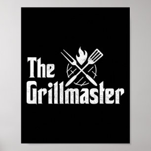 Poster Le Grillmaster Bbq Grill Et Fumeur Rbecue Chef M