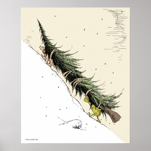 Poster Le Grinch et Max rapportent le sapin de Noël (Devant)