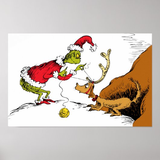 Poster Le Grinch prépare Max le renne (Devant)