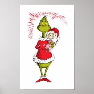 Poster Le Grinch tient Cindy Lou Who