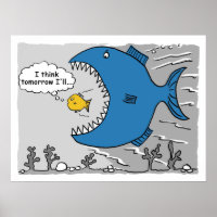 Le gros poisson sur le point de manger un poisson