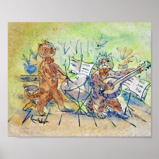 Poster Le groupe de Cats, Louis Wain (Devant)
