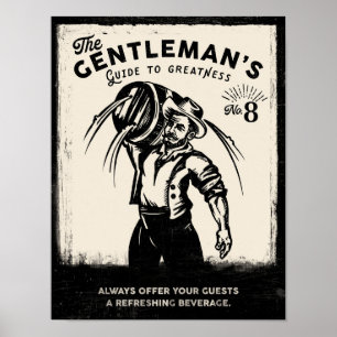 Poster "Le Guide de la Grandeur de Gentleman" Grotte Homm