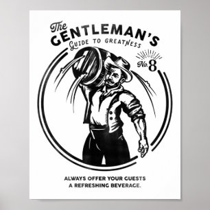 Poster "Le Guide de la Grandeur de Gentleman" La bière Ma