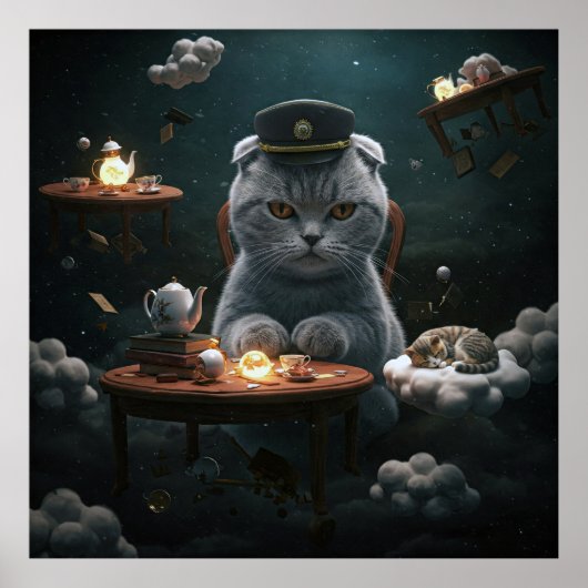 Poster Le Guide du chat pour la gestion du stress - Drôle (Devant)