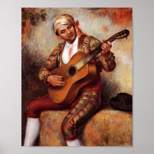 Poster Le guitariste espagnol (par Pierre-August Renoir) (Devant)
