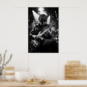 Poster Le guitariste sur scène B&W photo (Cuisine)