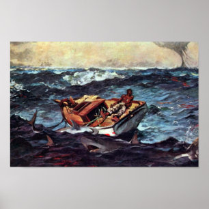 Poster Le Gulf Stream de Gulf Stream par Homer Winslow