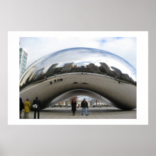 Poster Le haricot du Millennium Park Chicago (Devant)