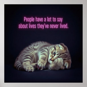 Poster Le haussement d'épaules d'un chaton : la sagesse i