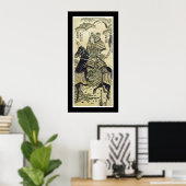 Poster Le héros guerrier (noir) (Bureau à domicile)
