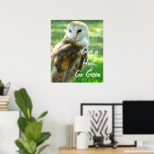 Poster Le hibou donne un coup de pied (Bureau à domicile)