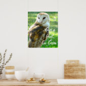 Poster Le hibou donne un coup de pied (Cuisine)