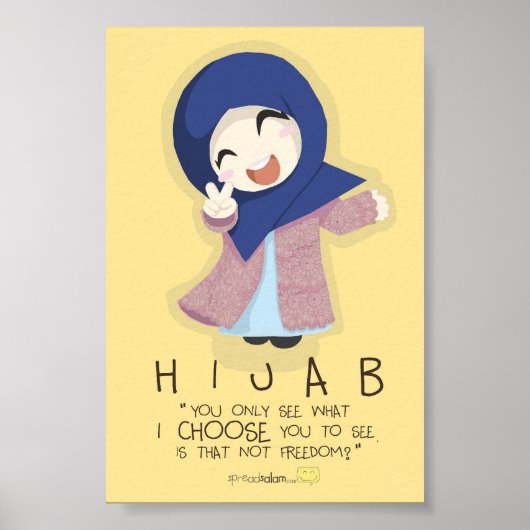 Poster Le hijab est la liberté (Devant)