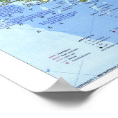 Poster Le "Japon : CARTE géographique nationale à partir (Coin)