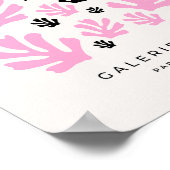 Poster Le Jardin 01 Botanique Rose Et Or Feuille Moderne (Coin)