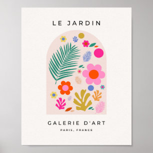 Poster Le Jardin 04 Fleurs Rétro Modernes Florales