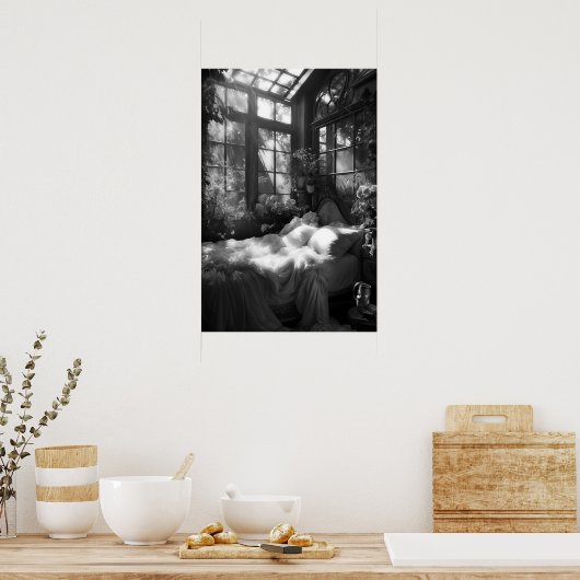 Poster Le jardin boudoir B&W photo (Cuisine)