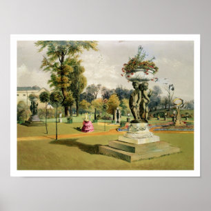 Poster Le Jardin de la Terrasse, Abbaye de Woburn (chromo