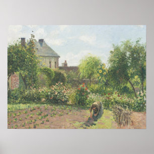 Poster Le jardin de l'artiste à Eragny Camille Pissaro