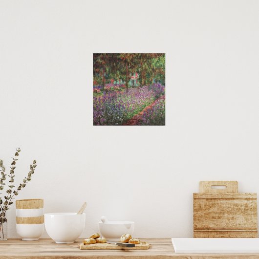 Poster Le jardin de l'artiste à Giverny par Claude Monet (Cuisine)