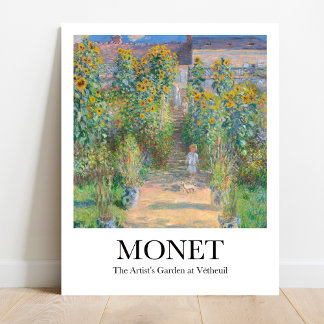 Poster Le jardin de l'artiste à Vétheuil par Claude Monet