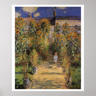Poster Le jardin de l'artiste à Vetheuil par Claude Monet