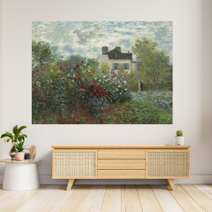 Poster Le jardin de l'artiste avec dahlias
