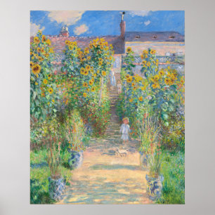 Poster Le jardin de l'artiste de Monet à Vétheuil