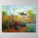 Poster Le Jardin de Monet à Argenteuil<br><div class="desc">Le Jardin de Monet à Argenteuil est une peinture de paysage impressionniste de l'artiste français Claude Monet c. 1873,  montrant un beau jardin contre un ciel bleu avec lui et sa femme debout dans l'arrière - plan.</div>