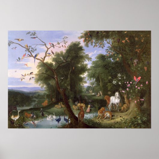 Poster Le jardin d'Eden, 1659 (Devant)