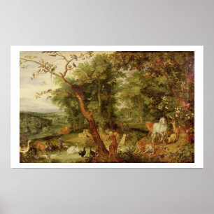 Poster Le jardin d'Éden ; à l'arrière-plan le Temptati