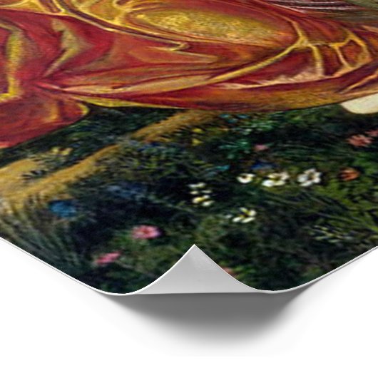 Poster Le jardin des Hesperides par Edward Burne-Jones (Coin)