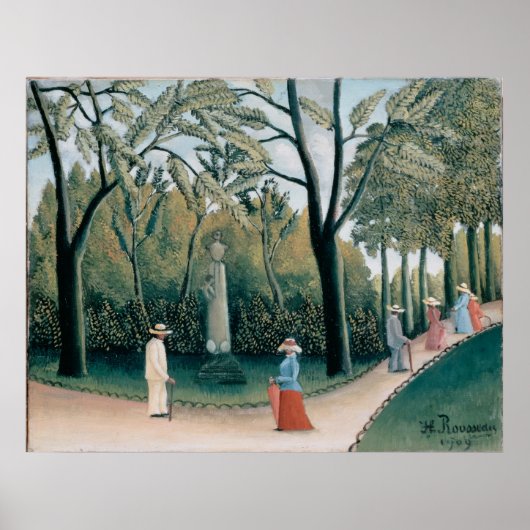 Poster Le jardin du Luxembourg. Monument à Chopin (Devant)