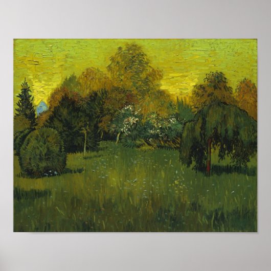 Poster Le jardin du poète Van Gogh Art (Devant)