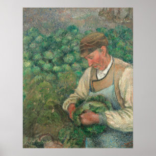 Poster Le jardinier - Camille Pissarro Art