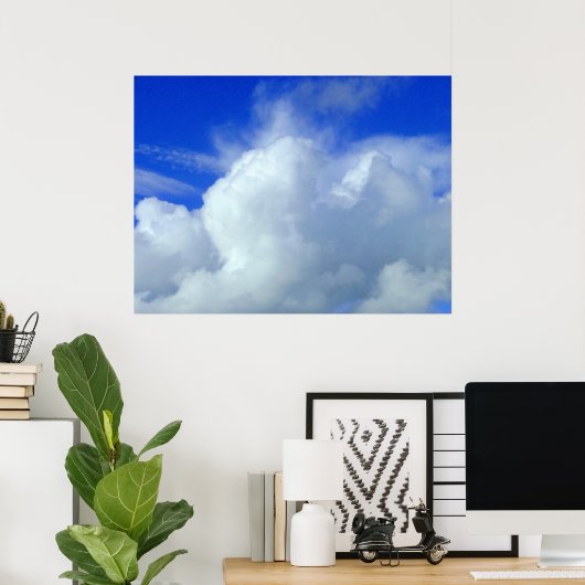 Poster Le jaune bleu (Bureau à domicile)