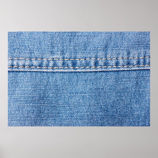 Poster Le jean bleu coudre la texture du closeup.  (Devant)