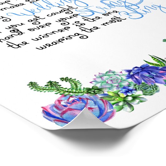 Poster Le jeu de collier Fête des mariées succulente (Coin)