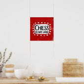 Poster Le jeu d'échecs est mon pot de jambe Wall Art (Cuisine)