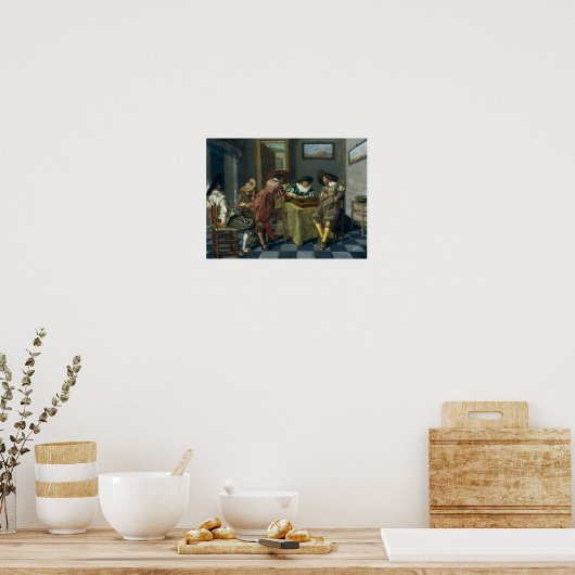 Poster Le jeu du jacquet (Cuisine)