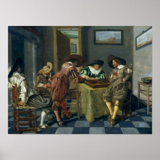 Poster Le jeu du jacquet (Devant)