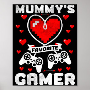 Poster Le jeu préféré de Mummy drôle pour garçons enfants