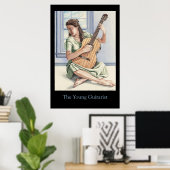 Poster Le jeune guitariste noir (Bureau à domicile)