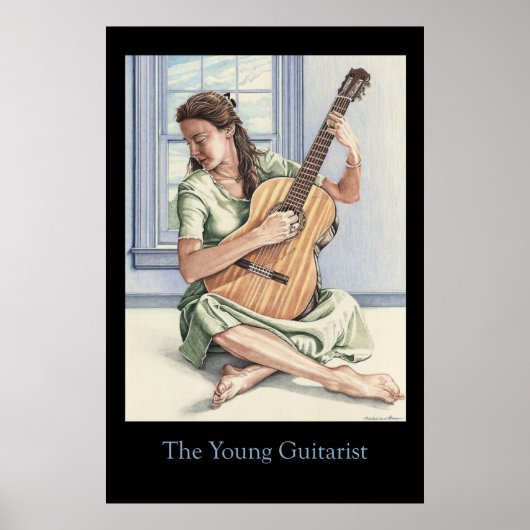Poster Le jeune guitariste noir (Devant)
