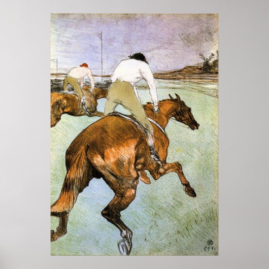 Poster Le Jockey 2 de Toulouse-Lautrec (Devant)