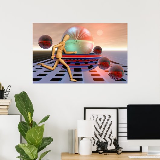 Poster Le jogger (Bureau à domicile)