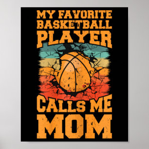 Poster Le Joueur Bysketbyll Favori M'Appelle Maman Bysket