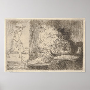 Poster Le Joueur de golf - Rembrandt Art Print