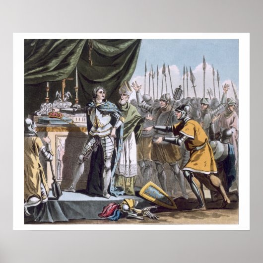 Poster Le Jour historique de Bouvines en 1214, gravé par (Devant)